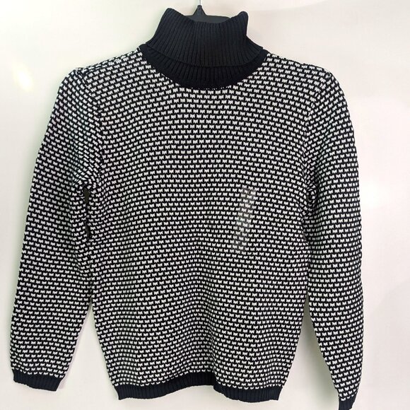 NEW Karen Scott Jersey sweater Turtle Neck -size M -Color winter white - Picture 1 of 8